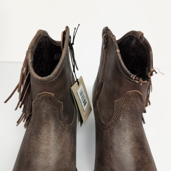 Ariat Brown Ankle Boots with Fringe - Picture 14 of 15